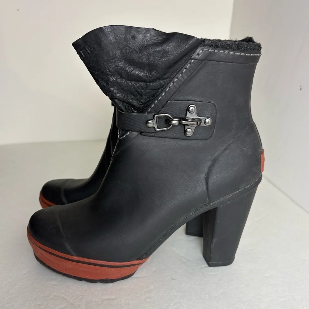 Sorel Womens Medina Rain Heel Boot Size 6 Waterproof Rain Snow